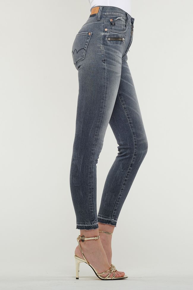 Jeans Power Skinny Taille Haute gris