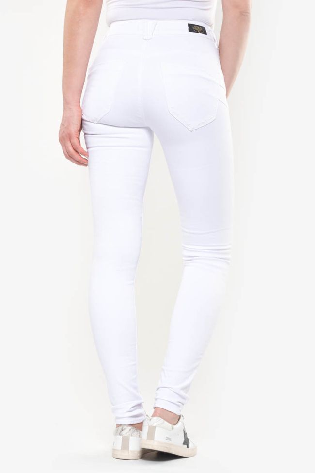 Jeans Pulp slim taille haute blanc