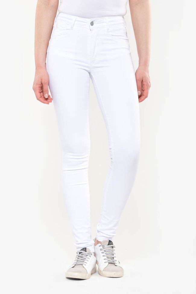 Jeans Pulp slim taille haute blanc