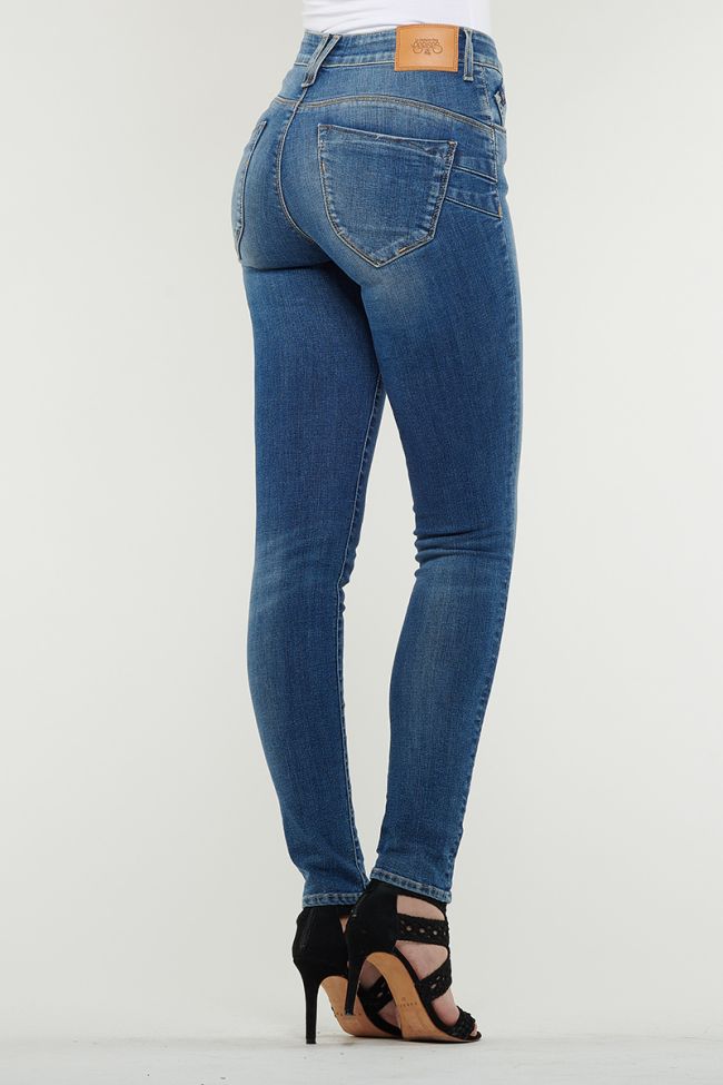 Jeans Pulp Slim Taille Haute Bleu 