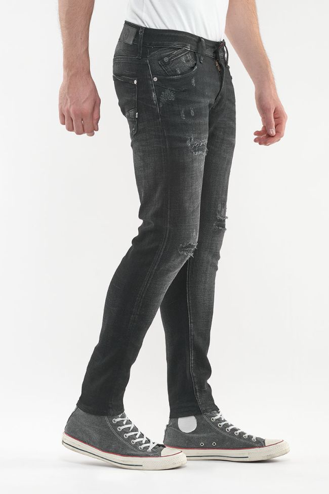 Jeans Power Skinny Noir Destroy