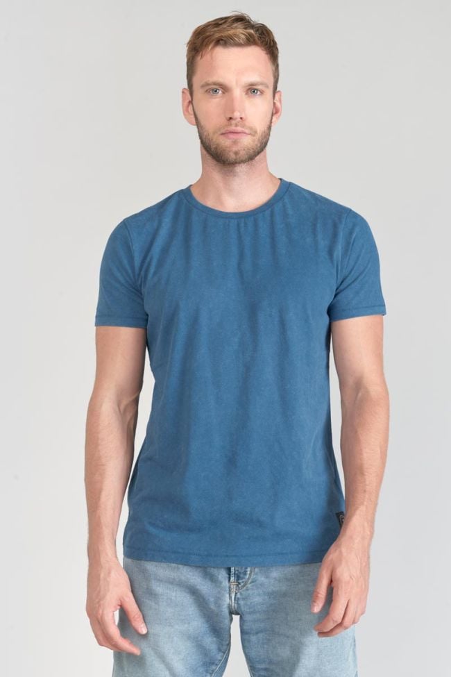 T-shirt Brown bleu délavé