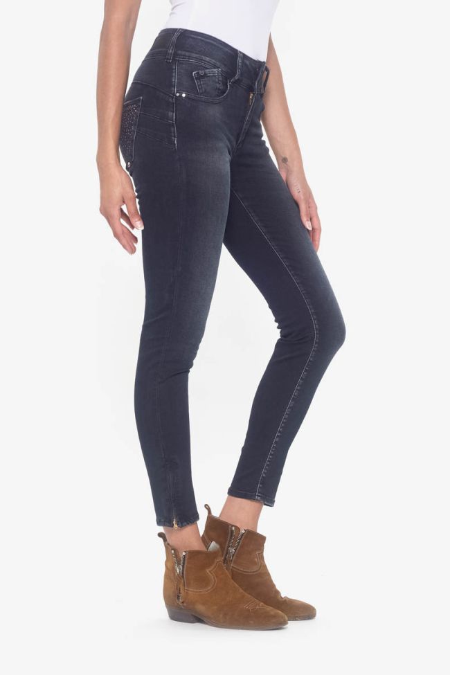 Soso pulp slim taille haute 7/8ème jeans bleu-noir N°1 