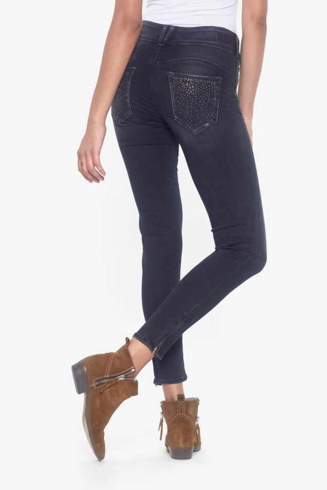 Soso pulp slim taille haute 7/8ème jeans bleu-noir N°1 