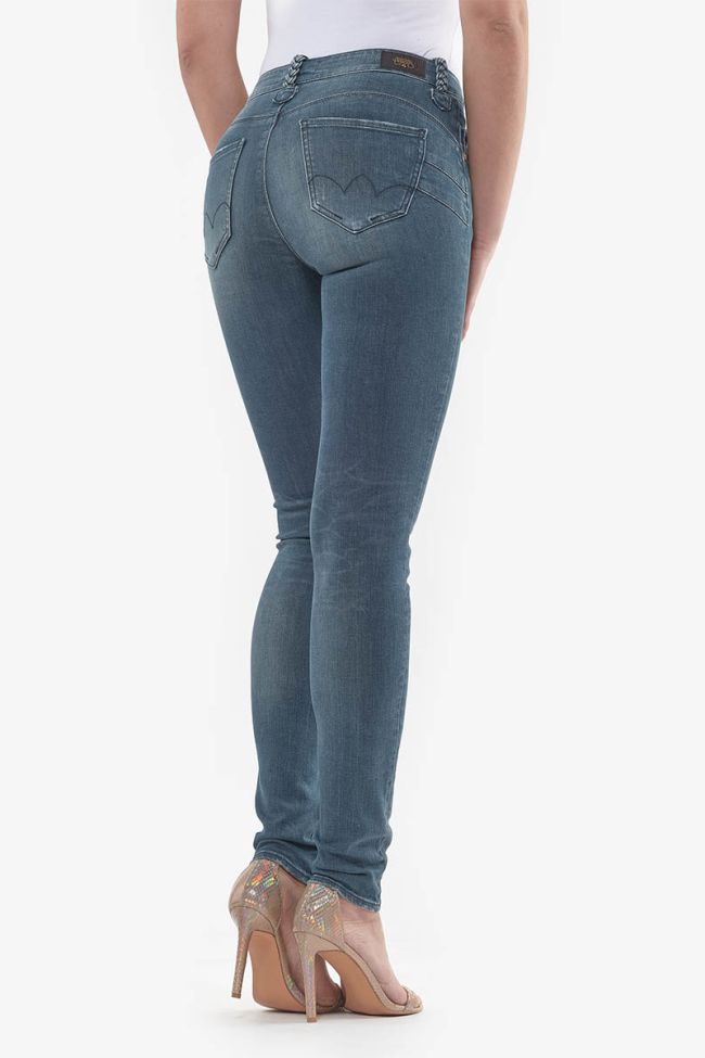 Jeans pulp taille haute slim Zina bleu-noir N°4