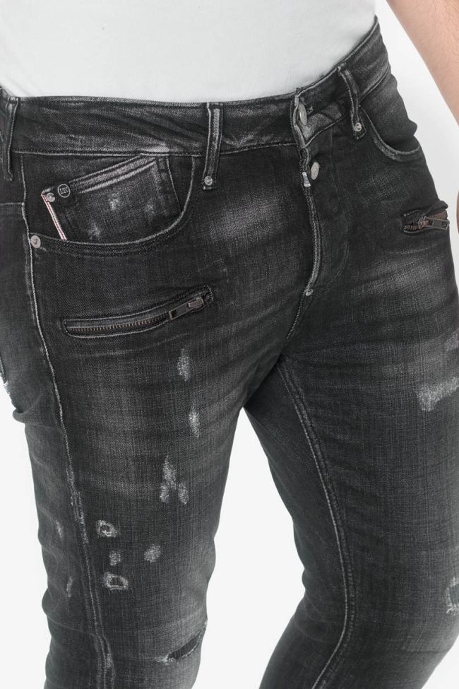 Rubbens 900/15 tapered 7/8ème jeans destroy gris N°1
