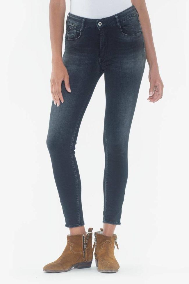 Jeans pulp slim taille haute Skye 7/8ème bleu-noir N°1