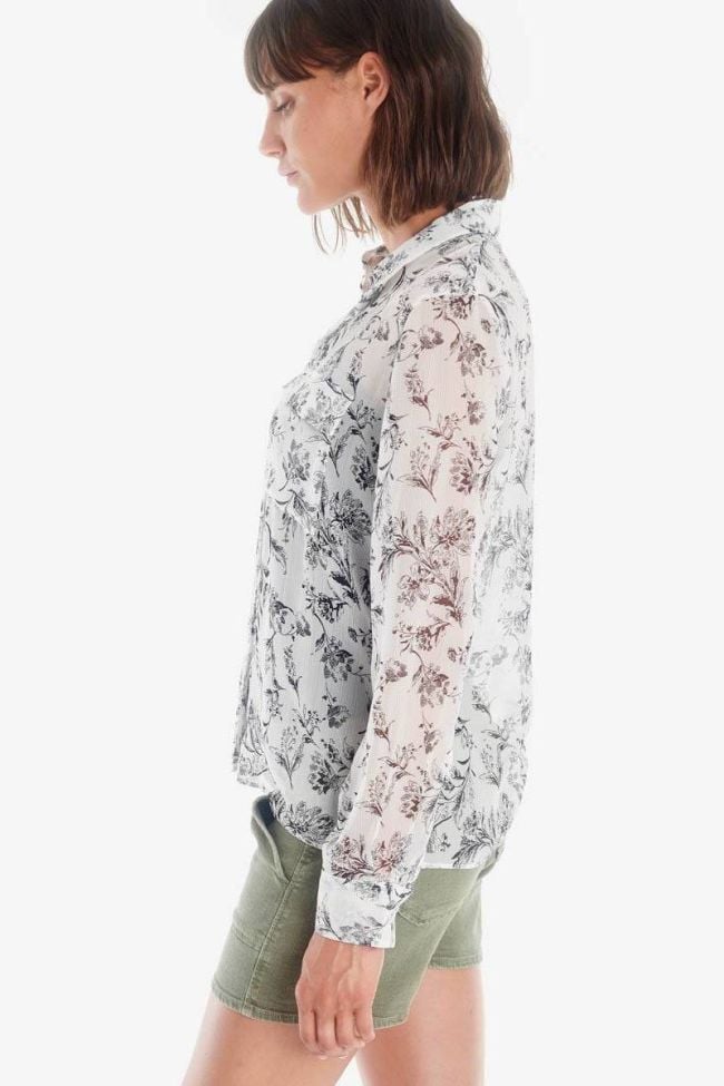 Chemise Abou blanche à motif floral