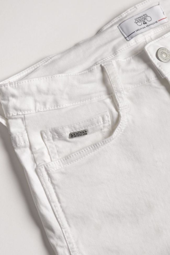 Short Col3 en jeans blanc