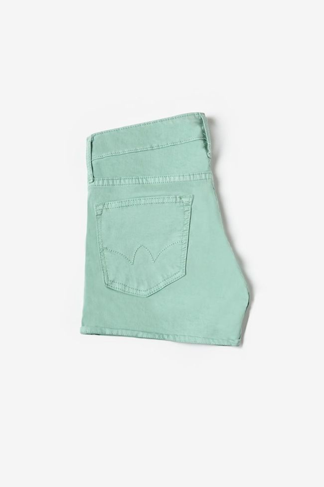 Short Col 3 en jeans vert d'eau