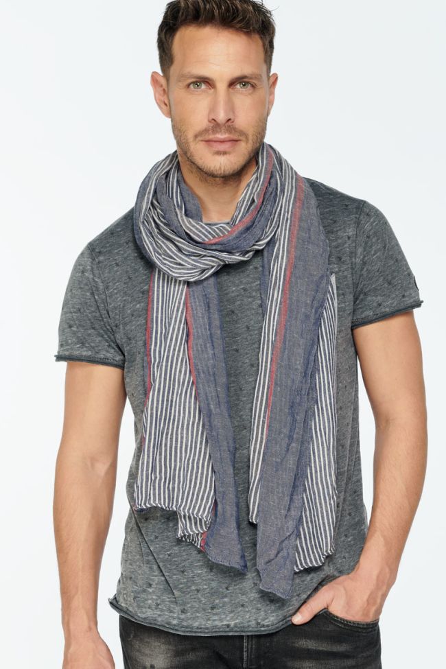 Blue striped Comal scarf