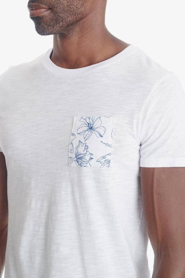 T- shirt Pilas blanc détail floral