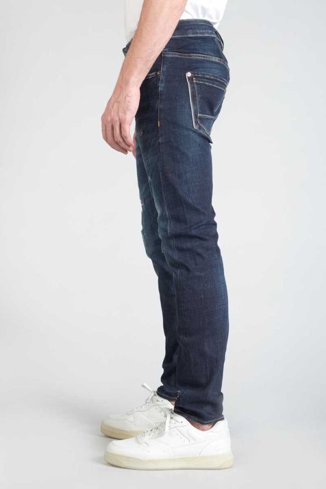 Raffi 900/16 tapered 7/8ème jeans destroy bleu-noir N°2