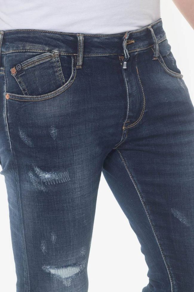 Power skinny 7/8ème jeans destroy bleu N°1