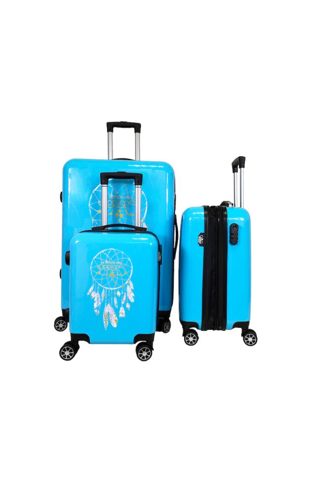 Set de 3 valises Plume Ana Rêve bleues : Bagagerie Unisexe : Le Temps des  Cerises