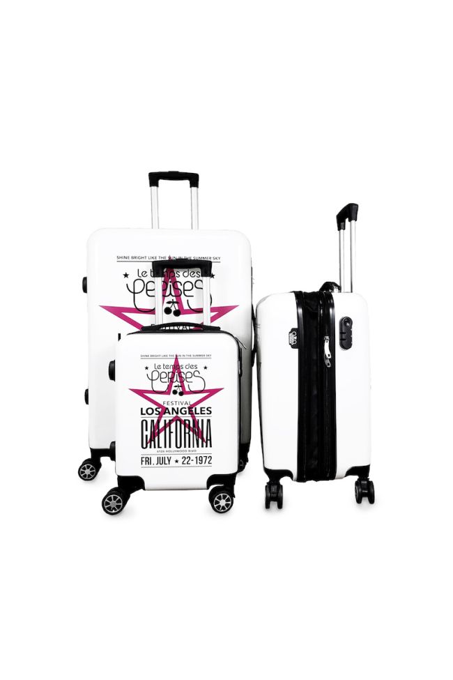 Set de 3 valises Sia blanches