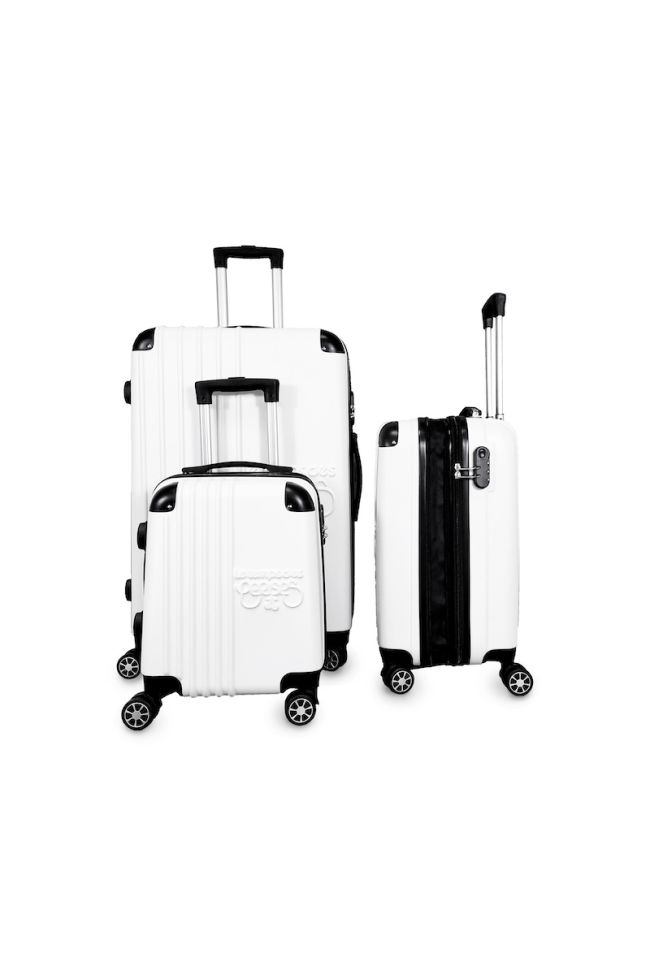 Set de 3 valises Victoria blanches