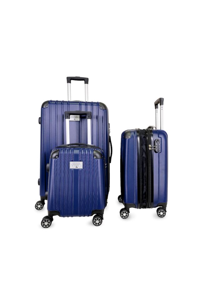 Set de 3 valises Nela bleues