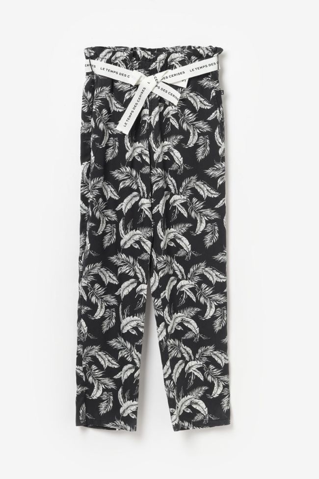 Pantalon à motif floral Anngi noir