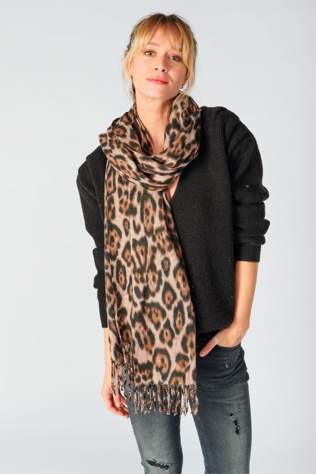 Leopard print Flora scarf