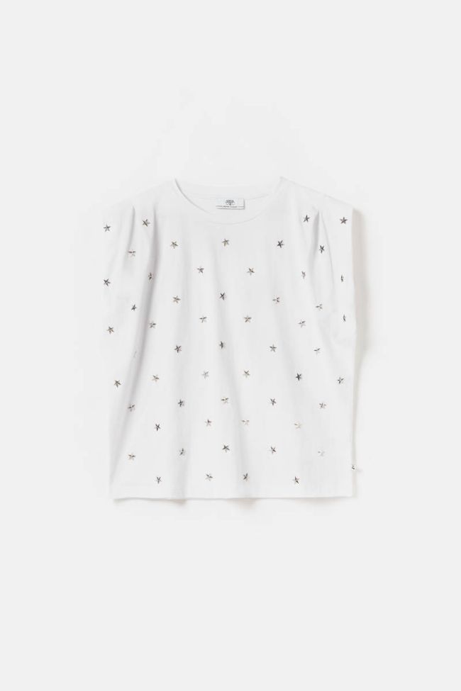 T-shirt Larm blanc à étoiles