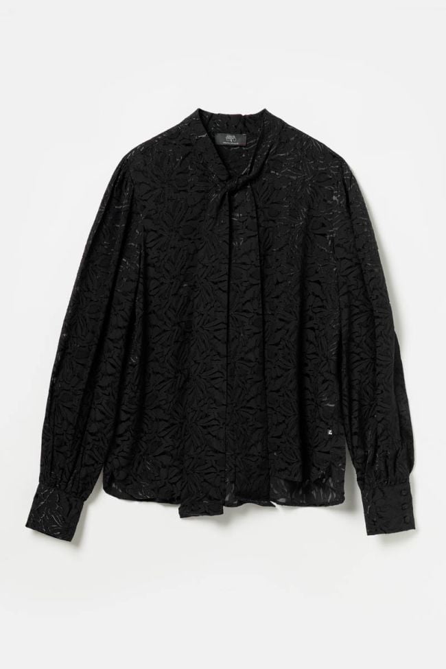 Black jacquard Rozen blouse