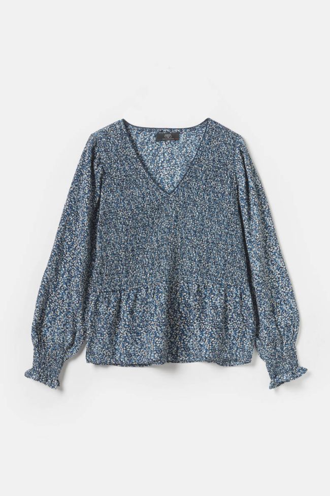 Blue floral Song blouse