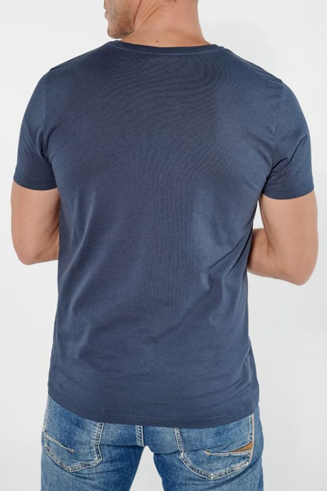 T-shirt Lewan bleu marine imprimé