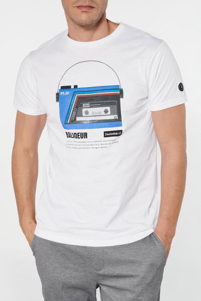 T-shirt Trent blanc imprimé