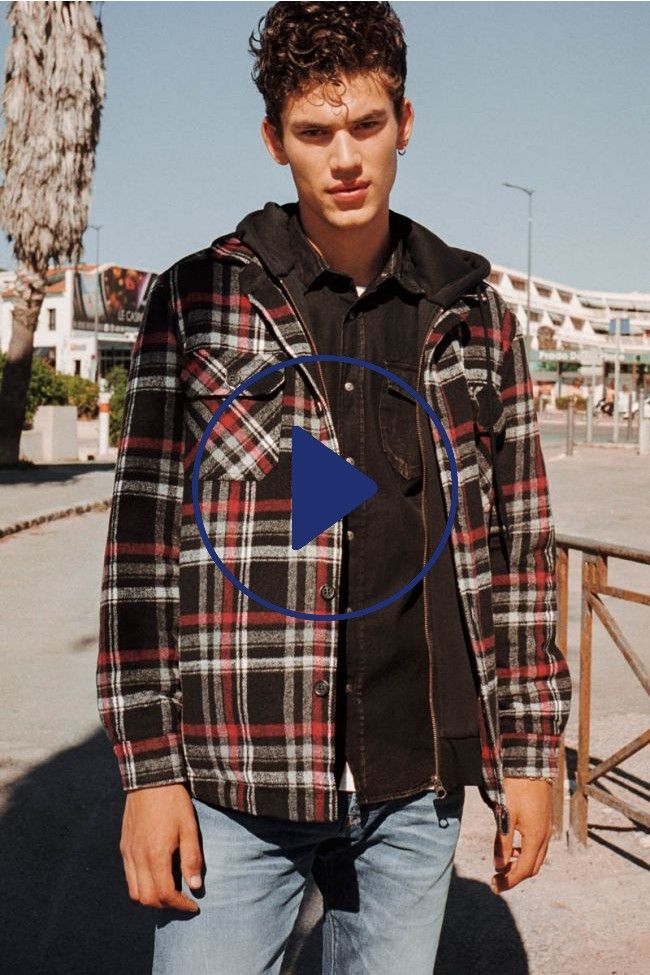 Black and red checked Vaty overshirt