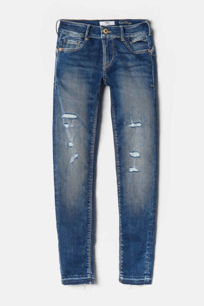 Talara pulp slim 7/8ème jeans destroy vintage bleu N°2