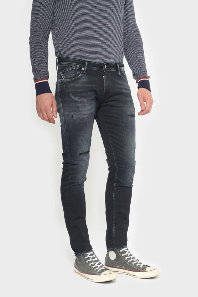 Jogg 700/11 adjusted jeans destroy bleu-noir N°1