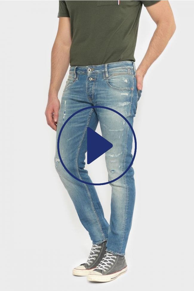 Winkler 700/11 adjusted jeans destroy vintage bleu N°3