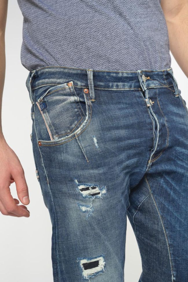 Alost 900/3 tapered arqué destroy jeans bleu N°2