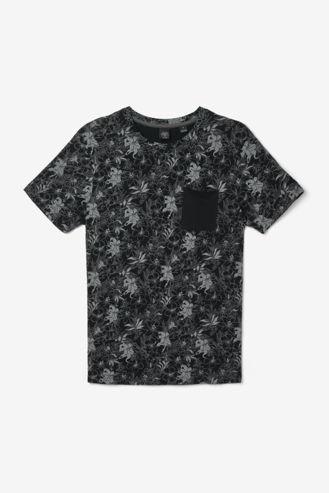 T-shirt Drift noir imprimé fleurs