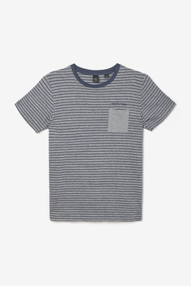 T-shirt Ponan gris à rayures