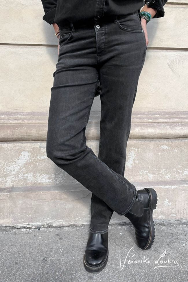 Drolon 400/18 mom by Véronika Loubry jeans noir N°1