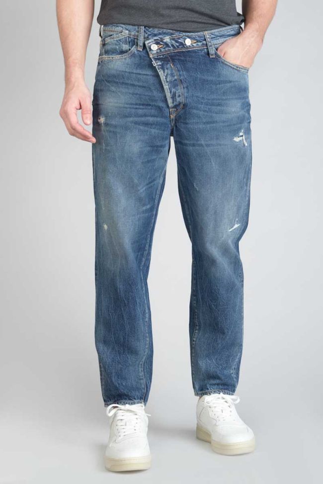 1998 Basic 7/8ème jeans vintage destroy bleu N°2