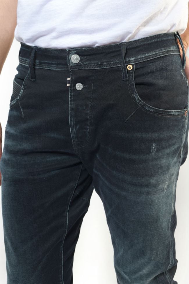 Dalvik 900/3 tapered arqué destroy jeans bleu-noir N°1
