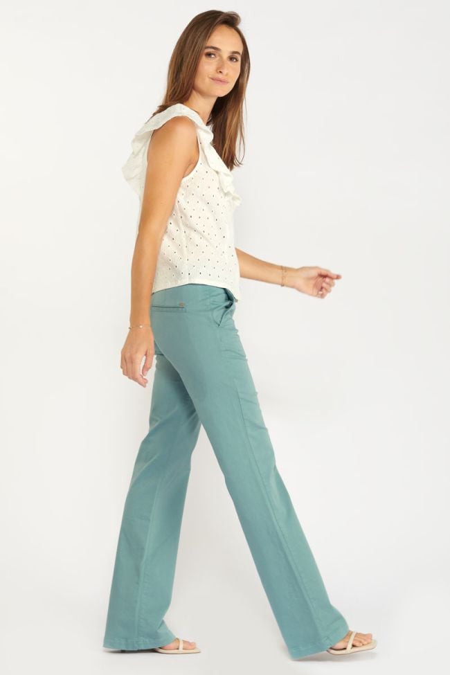 Turquoise Joelle flare trousers
