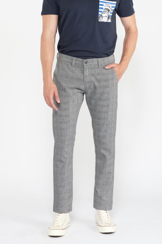 Pantalon Skien à carreaux gris