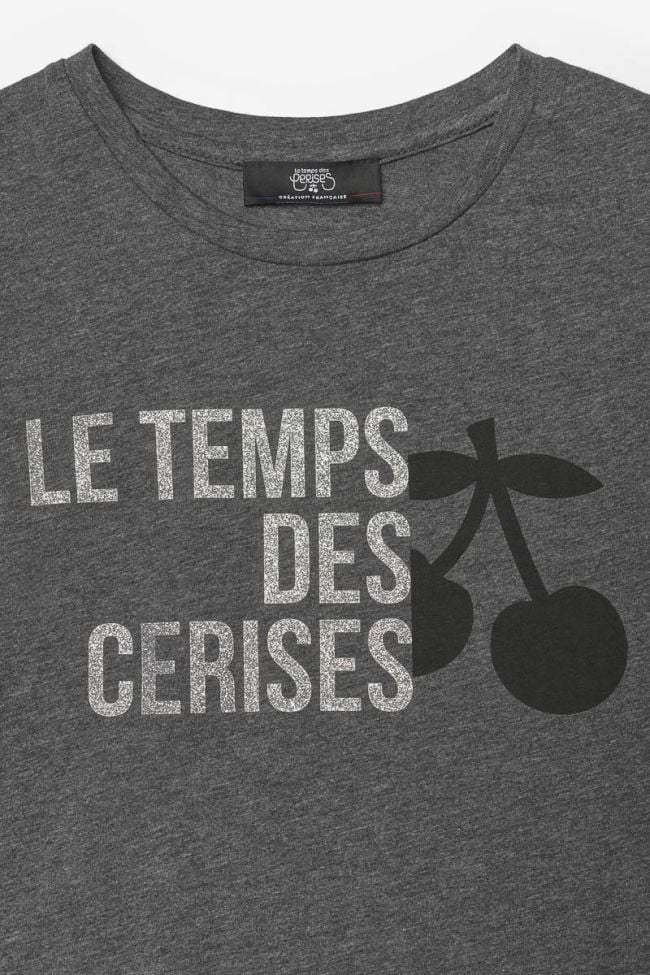 T-shirt Nastiagi gris imprimé