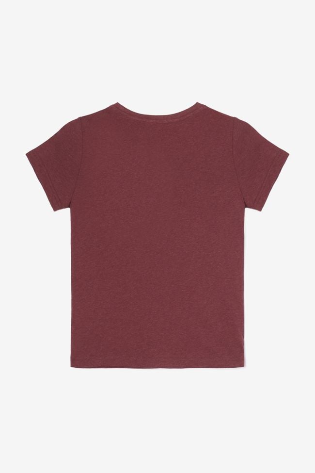 T-shirt Nastiagi bordeaux imprimé