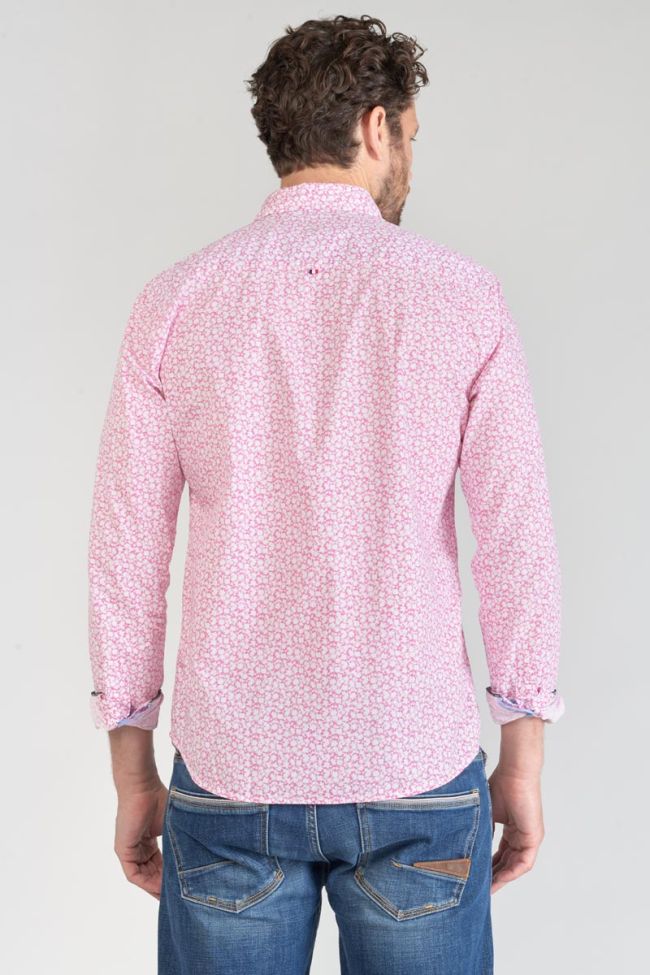 Chemise Brotel rose à motif fleuri