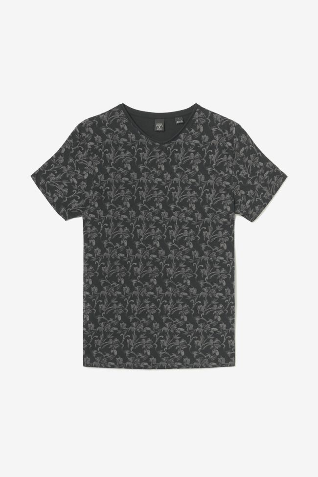 T-shirt Frost noir à motif floral