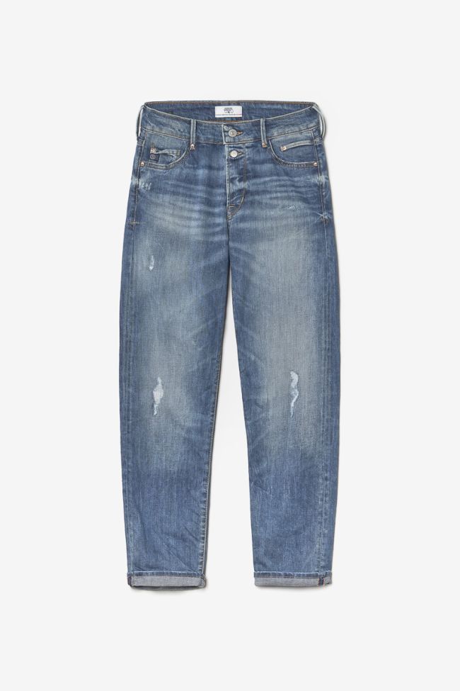 Basic 400/18 mom taille haute 7/8ème jeans destroy vintage bleu N°3