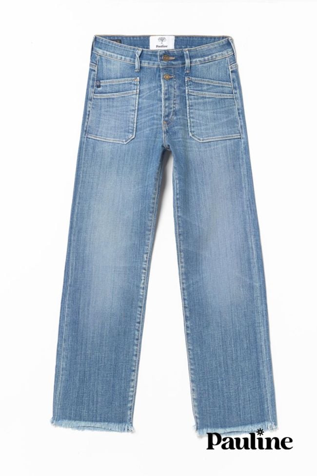 COLLAB @PAULINETRRS Pablo taille haute 7/8ème jeans bleu N°4