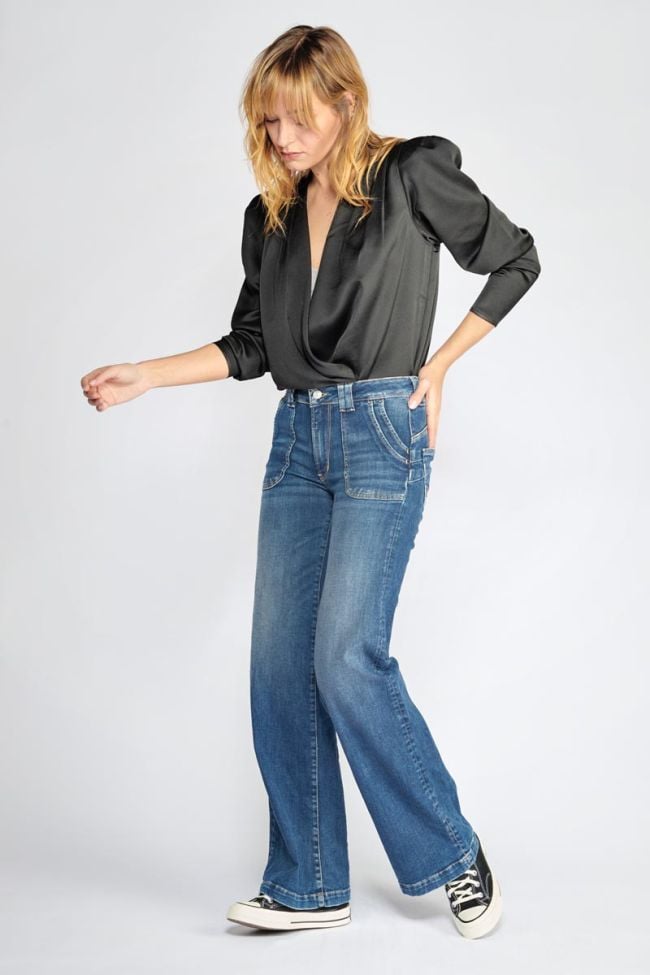 Puggy pulp flare taille haute jeans bleu N°3