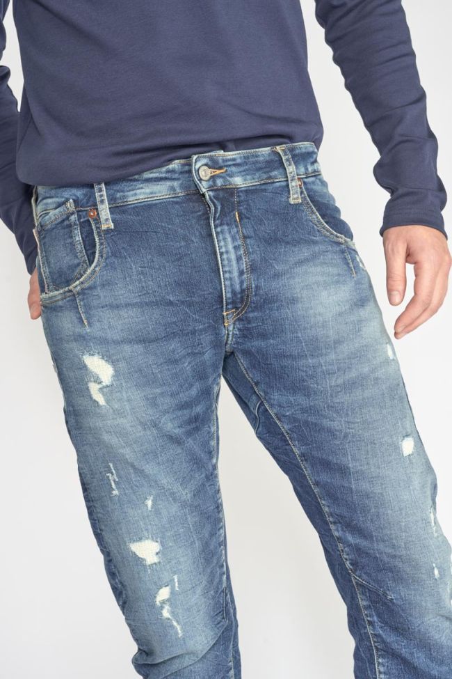 900/3 Jogg tapered arqué jeans destroy bleu N°2