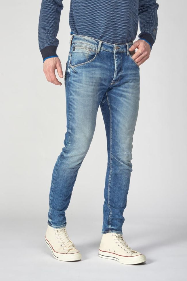 Rocken 900/3  tapered arqué jeans destroy bleu N°3